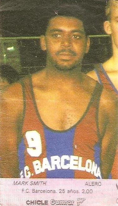 Liga Baloncesto 1985-1986. Mark Smith (F.C. Barcelona). Chicle Gumtar.