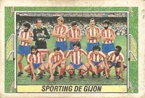 Liga 84-85. Alineación Sporting de Gijón (Sporting de Gijón). Ediciones Este.