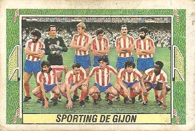 Liga 84-85. Alineación Sporting de Gijón (Sporting de Gijón). Ediciones Este.