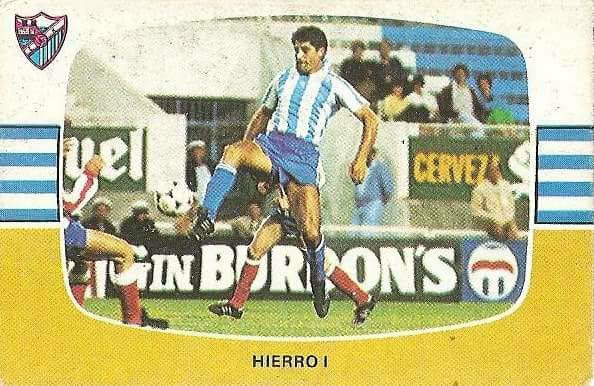 Liga 84-85. Hierro I (C.D. Málaga). Cromos Cano.
