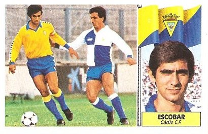 Liga 86-87. Escobar (Cádiz C.F.). Ediciones Este.