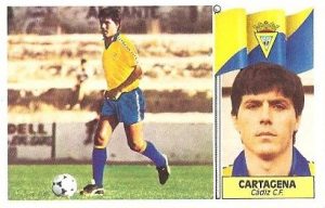 Liga 86-87. Fichaje Nº 14 Cartagena (Cádiz C.F.). Ediciones Este.