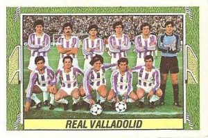 Liga 84-85. Alineación Real Valladolid (Real Valladolid). Ediciones Este.