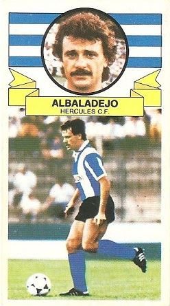 Liga 85-86. Fichaje Nº 6 Albalalejo (Hércules C.F.). Ediciones Este.