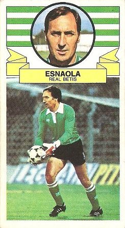 Liga 85-86. Esnaola (Real Betis). Ediciones Este.