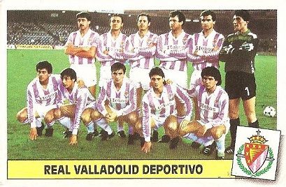 Liga 86-87. Alineación Real Valladolid (Real Valladolid). Ediciones Este.