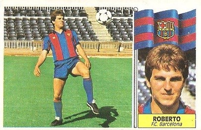 Liga 86-87. Fichaje Nº 4 Roberto (F.C. Barcelona). Ediciones Este.