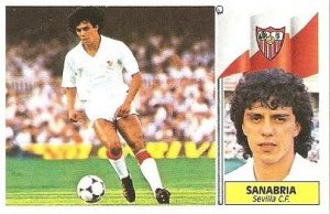 Liga 86-87. Sanabria (Sevilla C.F.). Ediciones Este.