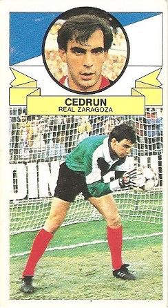 Liga 85-86. Cedrún (Real Zaragoza). Ediciones Este.