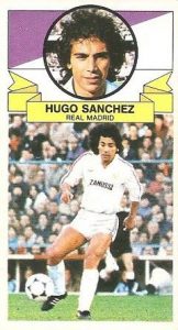 Liga 85-86. Fichaje Nº 19 Hugo Sánchez (Real Madrid). Ediciones Este.