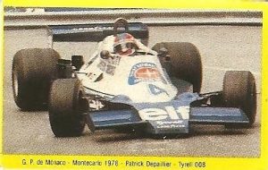 Grand Prix Ford 1982. Patrick Depailler (Tyrrell). (Editorial Danone).