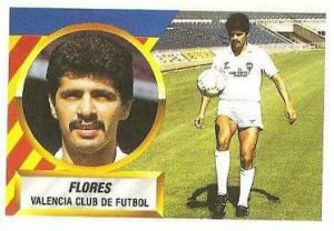 Liga 88-89. Fichaje Nº 8 Flores (Valencia C.F.). Ediciones Este.