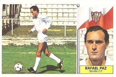 Liga 86-87. Rafael Paz (Sevilla F.C.). Ediciones Este.