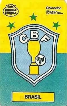 Mundial 1986. Escudo de la Selección de fútbol de Brasil. Ediciones Dubble Dubble.