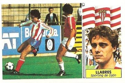 Liga 86-87. Llabres (Sporting de Gijón). Ediciones Este.