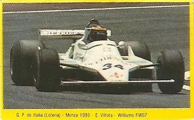 Grand Prix Ford 1982. Emilio de Villota (Williams). (Editorial Danone).