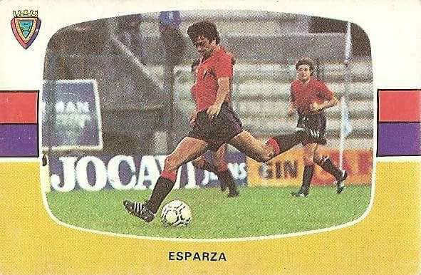 Liga 84-85. Esparza (Club Atlético Osasuna). Cromos Cano.