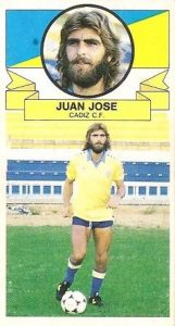 Liga 85-86. Fichaje Nº 11 Juan Jose (Cádiz C.F.) (Coloca por Sergio del Atlético de Madrid). Ediciones Este.