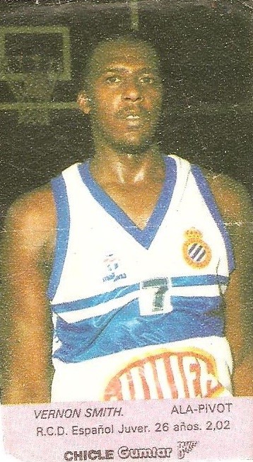 Liga Baloncesto 1985-1986. Vernon Smith (R.C.D. Español Juver). Chicle Gumtar.