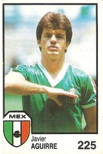 México 86. Javier Aguirre (México) Cromos Barna.