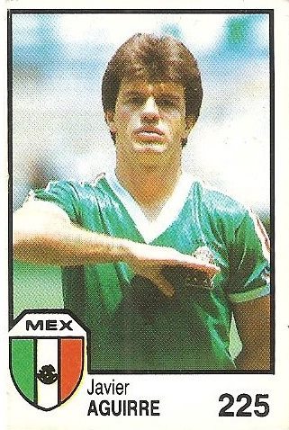 México 86. Javier Aguirre (México) Cromos Barna.