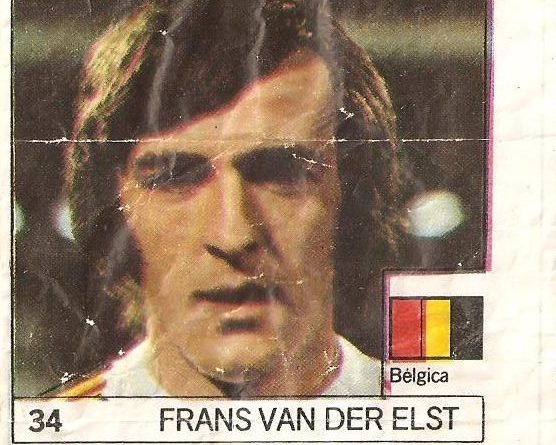 Super Cromos Los Mejores del Mundo (1981). Van Der Elst (Bélgica). Chicle Fútbol Boomer.