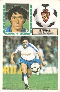 Liga 83-84. Barbas (Real Zaragoza). Ediciones Este.