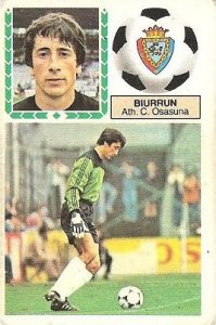 Liga 83-84. Biurrun (C.A. Osasuna). Ediciones Este.