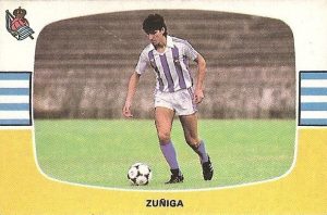 Liga 84-85. Zuñiga (Real Sociedad). Cromos Cano.