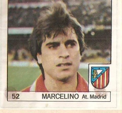 Super Cromos Los Mejores del Mundo (1981). Marcelino (Atlético de Madrid). Chicle Fútbol Boomer.