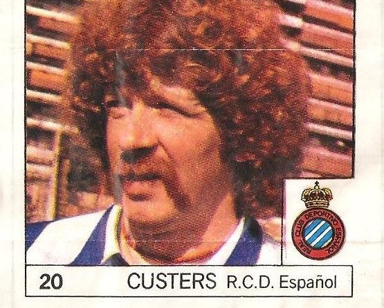 Super Cromos Los Mejores del Mundo. (1981). Custers (R.C.D. Español). Chicle Fútbol Boomer.