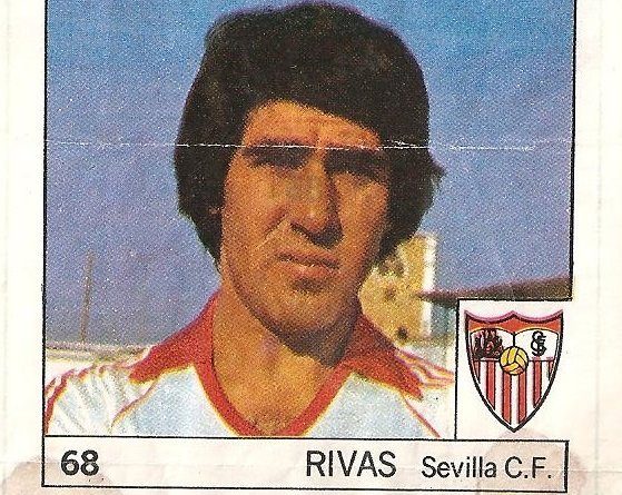 Super Cromos Los Mejores del Mundo. (1981). Rivas (Sevilla F.C.). Chicle Fútbol Boomer.