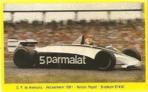 Grand Prix Ford 1982. Nelson Piquet (Brabham). (Editorial Danone).