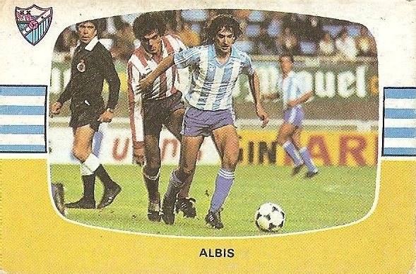 Liga 84-85. Albis (C.D. Málaga). Cromos Cano.