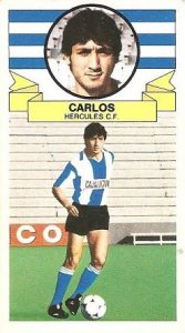 Liga 85-86. Carlos (Hércules C.F. ). Ediciones Este.