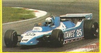 Grand Prix Ford 1982. Didier Pironi (Ligier). (Editorial Danone).