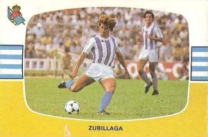Liga 84-85. Zubillaga (Real Sociedad). Cromos Cano.