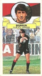 Liga 85-86. Biurrun (C.A. Osasuna). Ediciones Este.