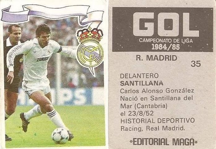 Gol. Campeonato de Liga 1984-85. Santillana (Real Madrid). Editorial Maga.