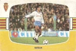 Liga 84-85. Señor (Real Zaragoza). Cromos Cano.