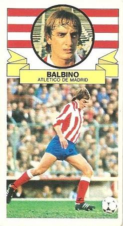 Liga 85-86. Balbino (Atlético de Madrid). Ediciones Este.