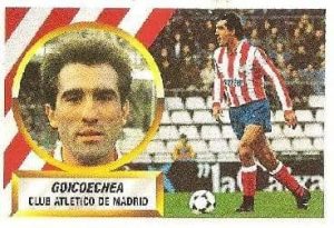 Liga 88-89. Goicoechea (Atlético de Madrid). Ediciones Este.