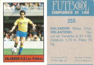 Fútbol 85-86. Campeonato de Liga. Salvador (U.D. Las Palmas). Editorial Lisel
