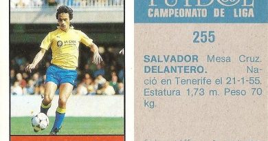 Fútbol 85-86. Campeonato de Liga. Salvador (U.D. Las Palmas). Editorial Lisel