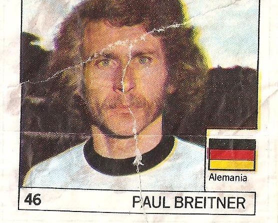 Super Cromos Los Mejores del Mundo. (1981). Breitner (República Federal Alemania). Chicle Fútbol Boomer.