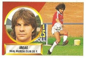 Liga 88-89. Ibeas (Real Murcia). Ediciones Este.