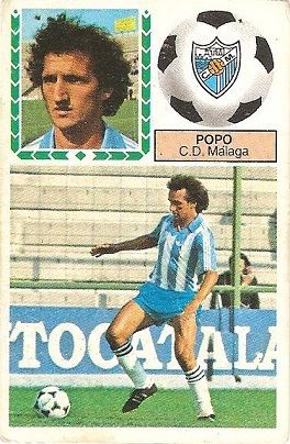 Liga 83-84. Popo (C.D. Málaga). Ediciones Este.