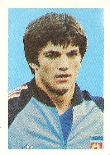 Eurocopa 1984. Gudelj (Yugoslavia). Editorial Fans Colección.