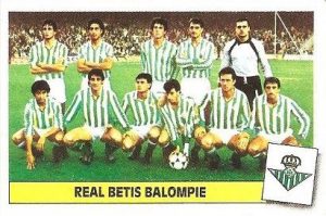 Liga 86-87. Alineación Real Betis (Real Betis). Ediciones Este.