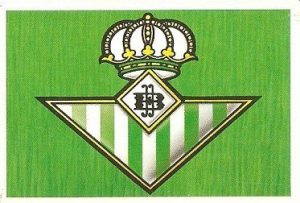 Liga 88-89. Escudo Real Betis (Real Betis). Ediciones Este.